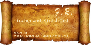 Fischgrund Richárd névjegykártya