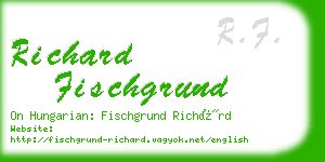 richard fischgrund business card